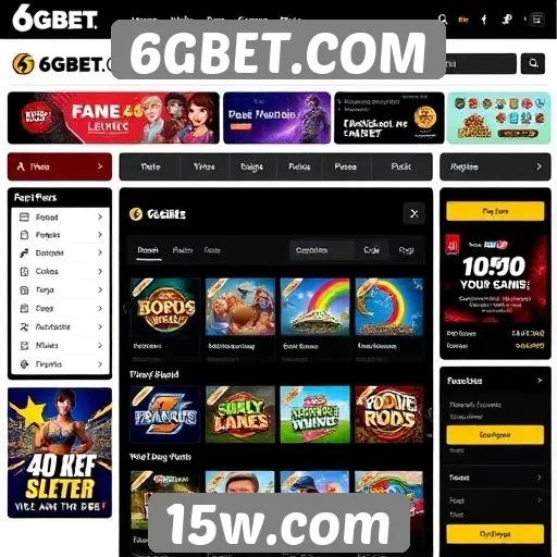 Análise da interface do usuário do site 6GBET.COM